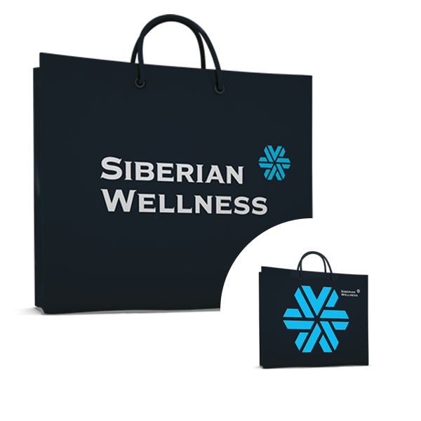 Пакет бумажный Siberian Wellness, 30х24х9 см